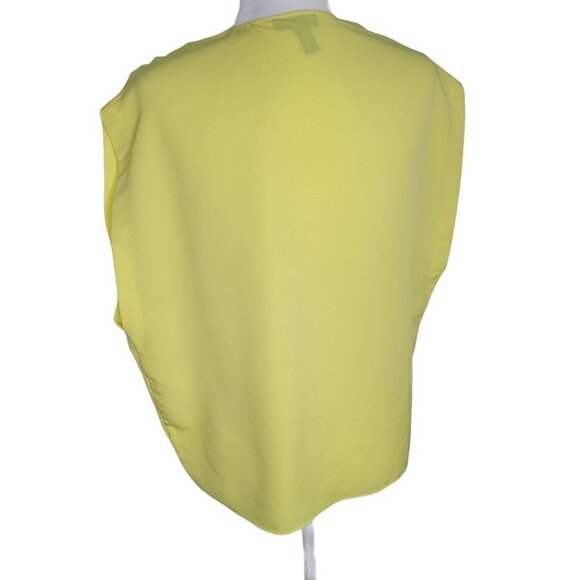 AQUA Neon Yellow Slinky Short Sleeve Top - Picture 3 of 5